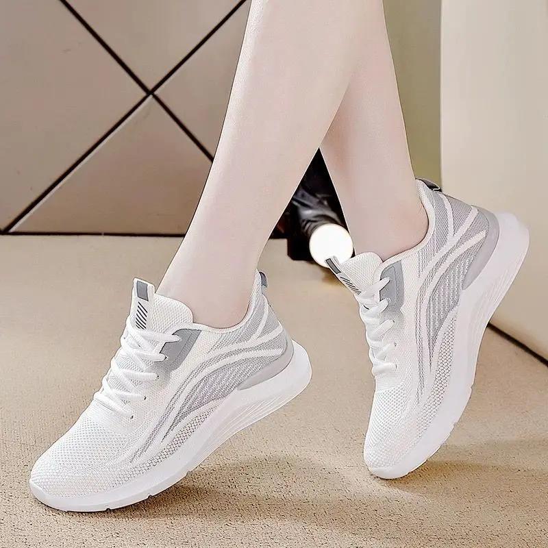 

2025 Новое поступление Кроссовки на шнуровке Обувь для женщин Корейский стильный Высокое качество Удобная и элегантная Модная женская обувь 41