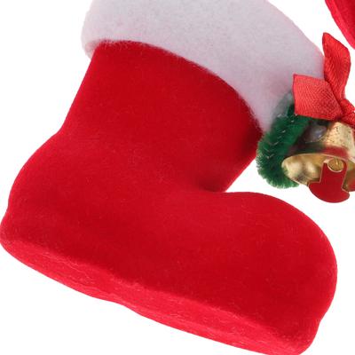 8pcs Candy Boots Gift Flocking Sweets Holder For Kids Christmas Decor Hanging Chocolate Boot Pendant Party Supplies Storage Bag