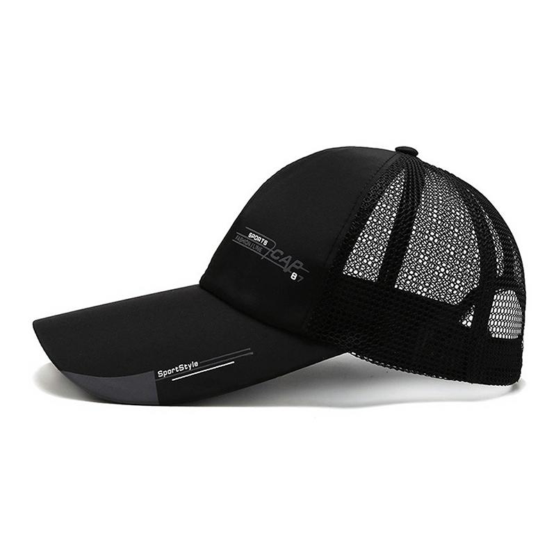 Einfache Trucker-Kappe Einfarbige Baseballkappe Herren Mesh Atmungsaktiv Sonnenschutz Kappen Label Stick Snapback Sonnenhut Sommer Golf Baseballkappe