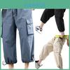Relaxed Fit Men Capri Short Pants With Adjustable Ankles For Casual And Beachwear