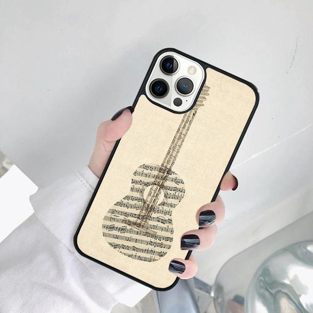 Guitar Instrument Music Phone Case Cover For iPhone 17 Air 15 Pro MAX 16 Plus 14 12 11 13 coque