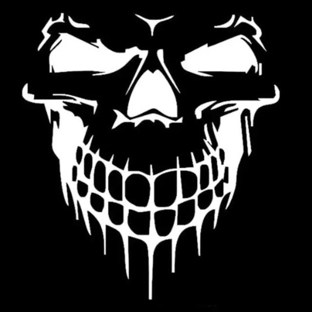1 Stück Totenkopf Kopf Autoaufkleber und Abziehbilder Reflektierendes Vinyl Auto Styling Motorhaube Tür Fenster Auto