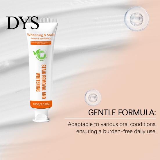 100G Care Toothpaste Stain Removal Teeth Whitening Toothpaste, Gentle Cleansing for Oral Men Women, Fresh Breath Mints Flavor