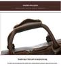 Extra Large Men's Genuine Leather Travel Bag with Shoe Compartment - Handheld, Crossbody, Single Shoulder