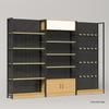 Steel-Wood Display Rack with Hooks for Snacks & Stationery
