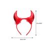 Halloween Feather Decor Ox Horn Shape Glitter Headband Movie Demon Evil Devil Horn Hair Hoop Gothic Cosplay Party Costume