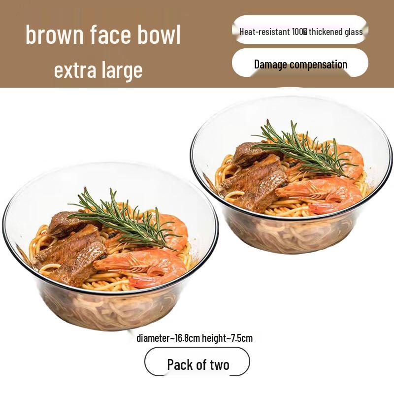 Korean Style Glass Noodle Bowl with Lid