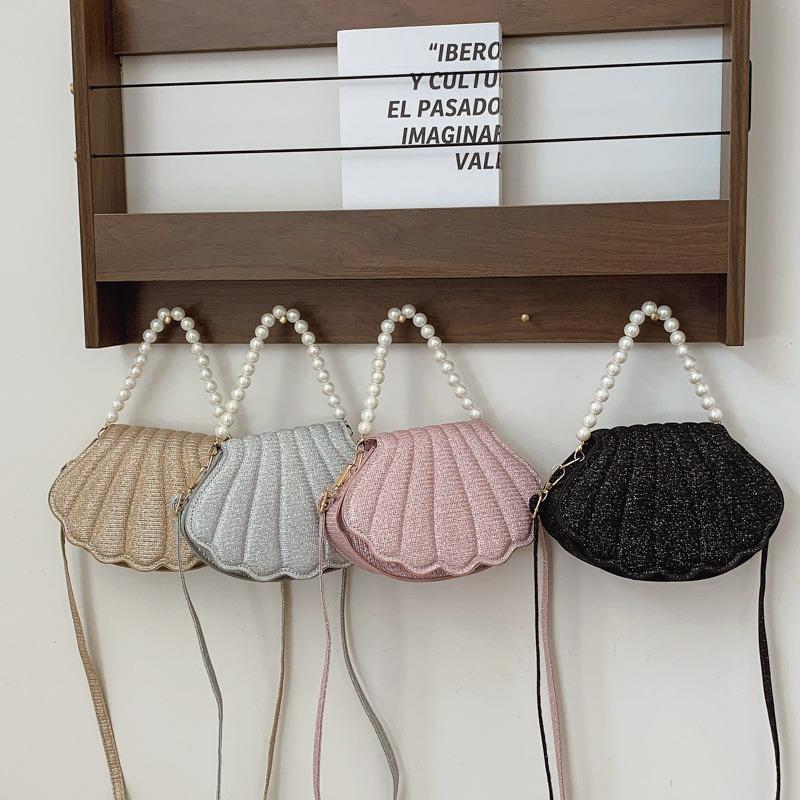 Stylish simple bag spring new version trend shell pearl portable shoulder messenger bag