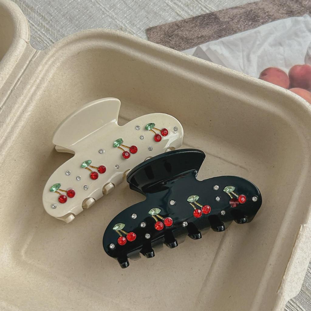 Emijay Kirsch Strass Haarspange - Süß & Niedlich Acetat Haaraccessoire