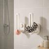 2 Pieces L-Shape Suction Cup Hair Tie Storage Rack Punch Free Folding Hair Tie Display Holder Space Saving Plastic