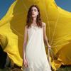 Textured Ruffle Sleeveless Embroidered Maxi Dress