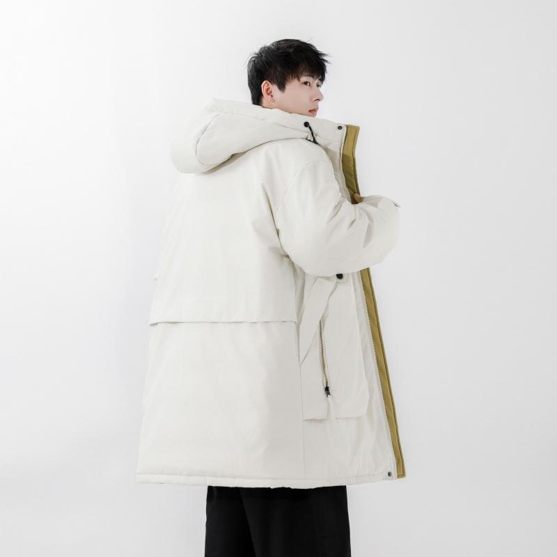 New Simple Versatile Hooded Down Jacket Ins Hong Kong Style Fashionable Versatile Thickened Jacket