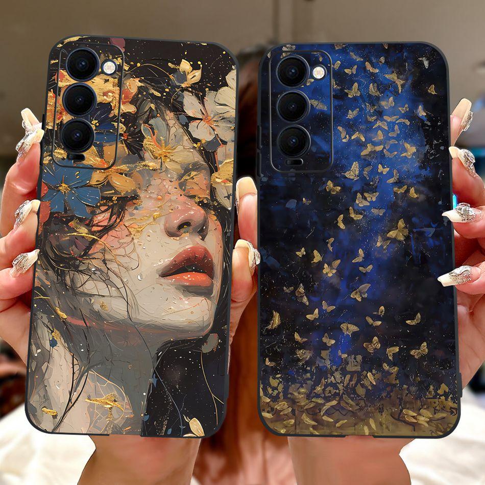 Für Tecno Camon 18 18P 18T Cooles Drachen-Tiger-Bemaltes Handyhülle Für Tecno Camon18 P 18 18T Weiche Silikon-TPU-Hüllen