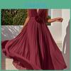 Elegante Abito da Sera in Chiffon con Scollo a V Profondo per Matrimoni ed Eventi Formali