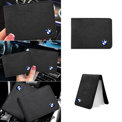 BAHD9 Auto Driver License Cover Suede Car Driving Documents Case Credit Card Holder For F10 F13 F15 F16 F30 F34 F32 F31 E36 E60