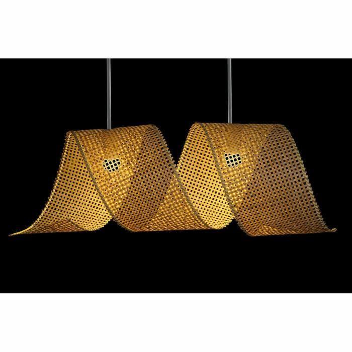 Suspension en Bambou - Marron Clair - 90 x 30 x 30 cm - Design Ethnique - 250 V