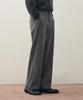 DRAW FIT Brushed Elastic Wide Slacks [Brushed Grey]