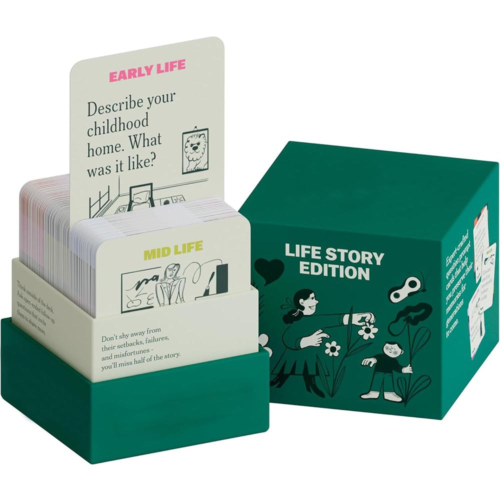 

150 аркушів Набір для інтерв ю «Історія життя» Картки для розмови для родин або друзів