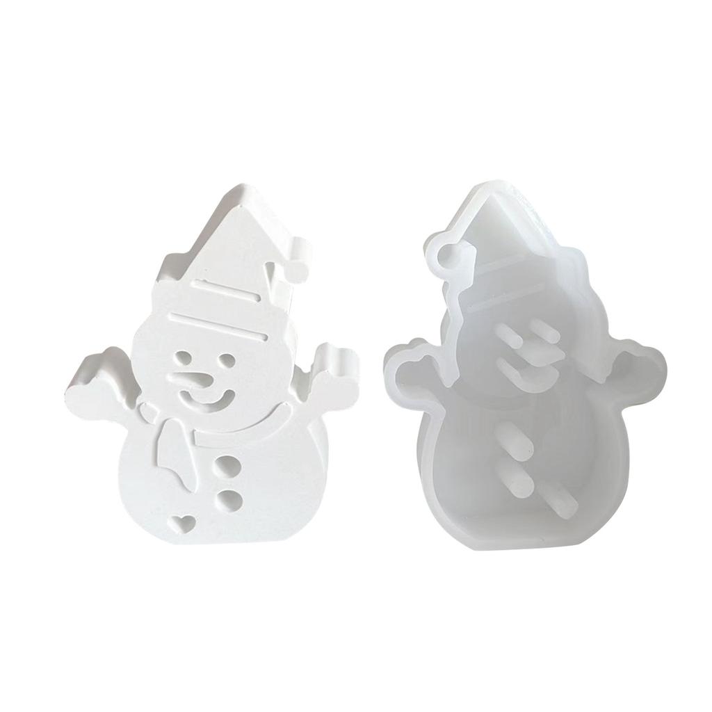 Snowman Aromatherapy Car Silicone Mold Christmas Snowman Shaped Dropping Pendant Mold