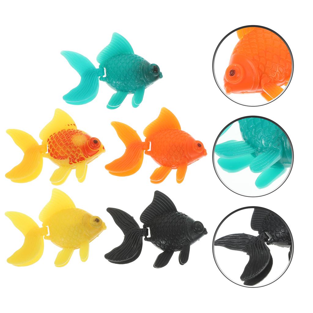 5pcs Artificial Plastic Fish Ornament for Fish Tank Aquarium (Random Color) Artificial Fish Ornament Fish Tank Ornament