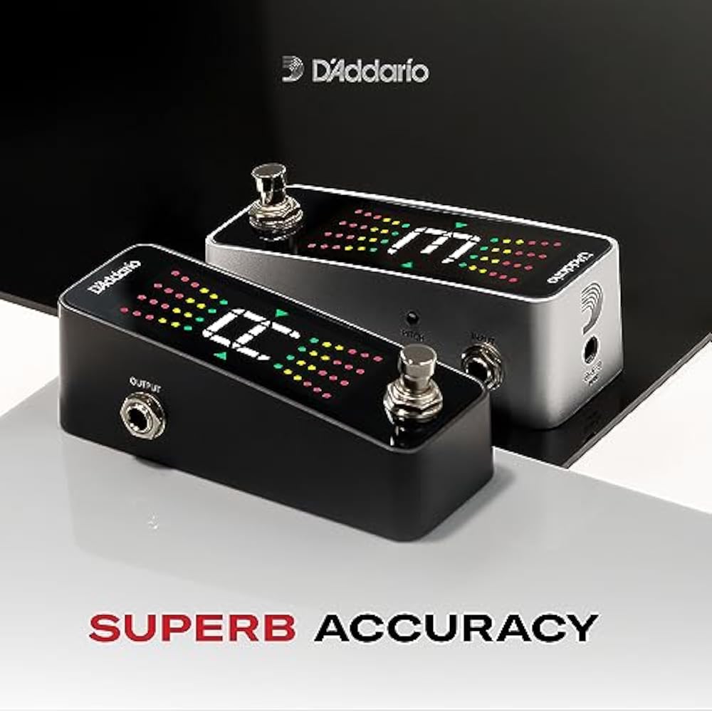 D'Addario Daddario Pedal Tuner Chromatic Type Chromatic Pedal Tuner Plus Buffered Bypass/True Byp...