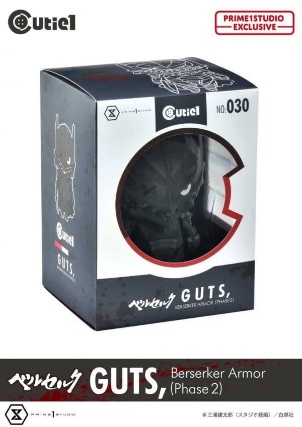 Figura de Exposição Berserk Cutie1 Guts Armadura Berserker Genuína Arte Original Kentaro Miura Produtos de Exposição (Estágio)