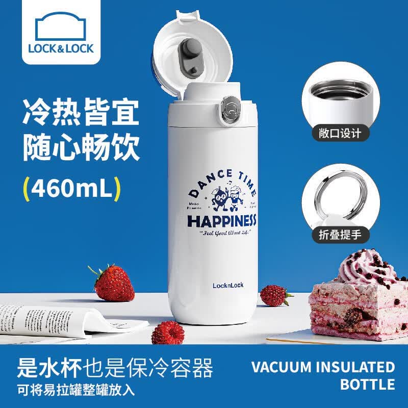 LOCK&LOCK 316L Stainless Steel Insulated Water Bottle, 460ml