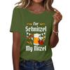 Oktoberfest Letter Print T-Shirt for Men Women, Casual Short Sleeve Tee