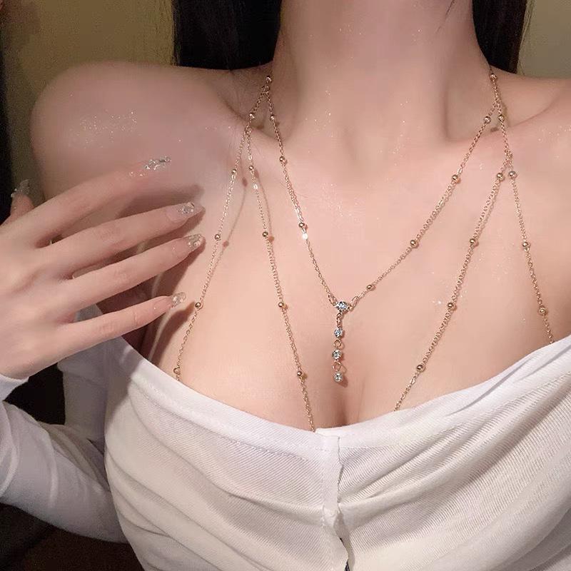 European & American Chest and Body Chain - Sexy Backless Bikini Dress Accessory