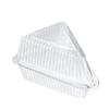50/100Pcs Cake Slice Container Clear Triangle Dessert Box Reusable Food Packing Box Stackable Sandwich Holder For Fruit Cake
