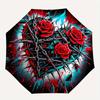 1pc Barbed Wire Roses Automatic Opening/closing umbrella, Reinforced 8-Rib Construction, Compact Travel Umbrella yy250808149