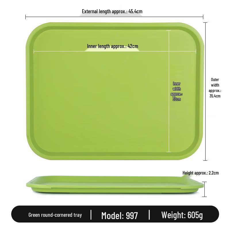 Multi-functional Rectangular Plastic Serving Tray