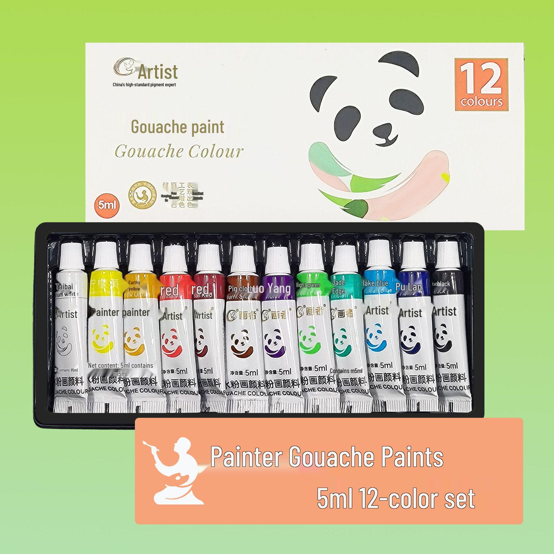 

12ml Gouache Paint Set, 24 Colors in Aluminum Tubes, Ideal for Child DIY Art, Graffiti, Student Projects.