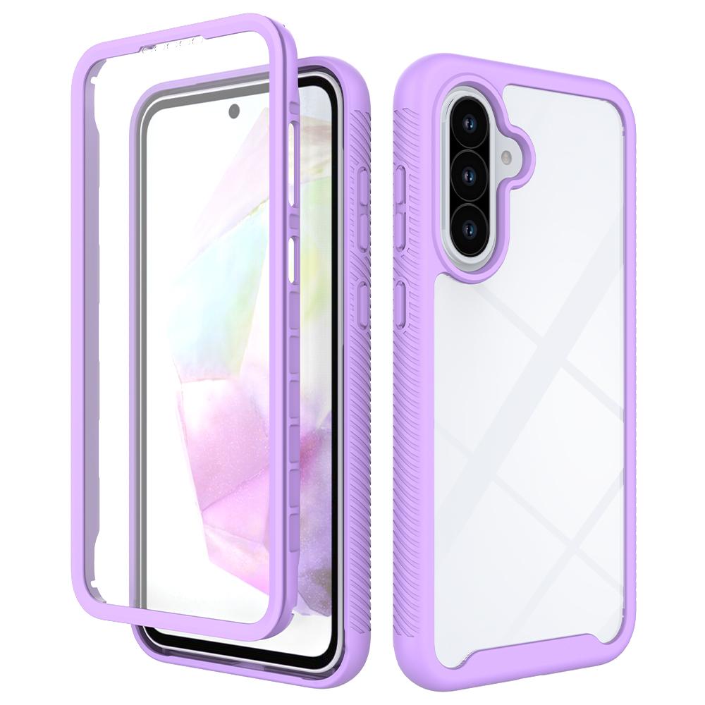 

Чохол з повним покриттям 360 градусів для Samsung Galaxy A56 A36 A26 A16 A06 A05 A15 A25 A35 A55 5G S25 Plus S24 Ultra S23 FE Funda Протиударний чохол для телефону for Galaxy S23 Ultra фіолетовий