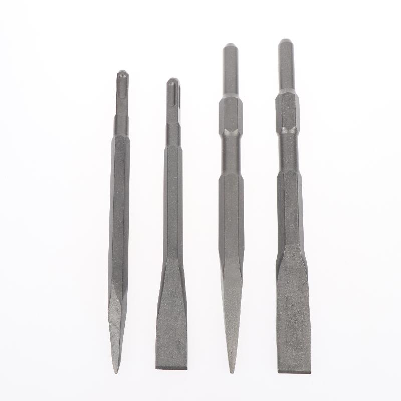 Extended Electric Hammer Slotting Pick Pointe Flat Chisel High Hardness for Concrete Wall Grooving Construction Projects