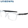 UNIEOWFA Sport Myopia Optical Glasses Frame Men Black Matte Prescription Eyeglasses Frame Male Square TR90 Spectacles 2024 Brand