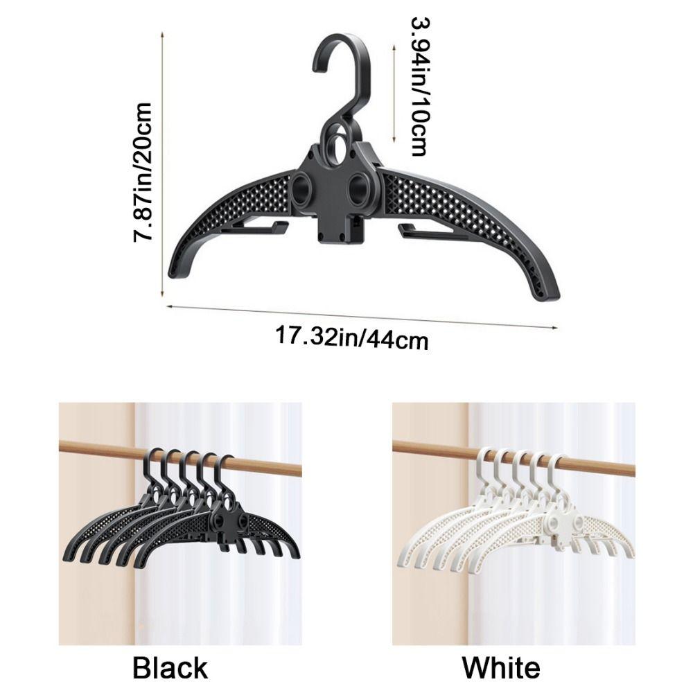 5 Pieces Wide Shoulder Portable Suit Hanger Retractable Coat Hangers Folding Clothes Hanger  Closet