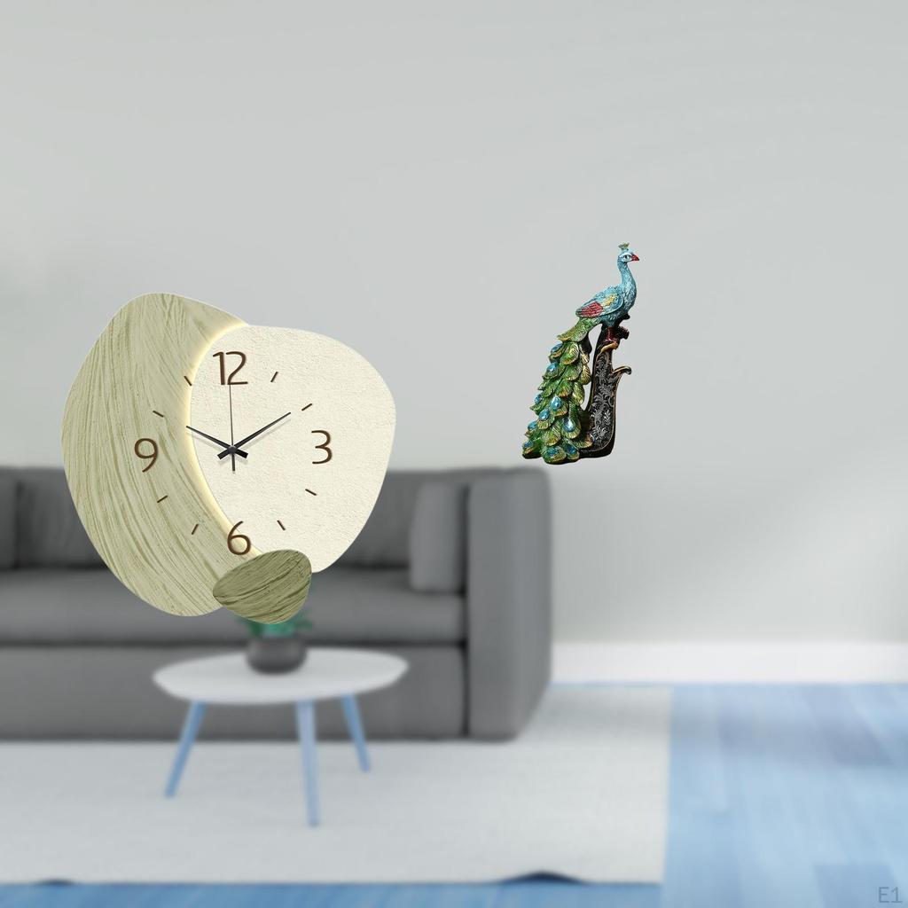 Silent Cartoon Wall Clock Sculpture Collection Elegant Tabletop Ornament for Kitchen Office Bedroom