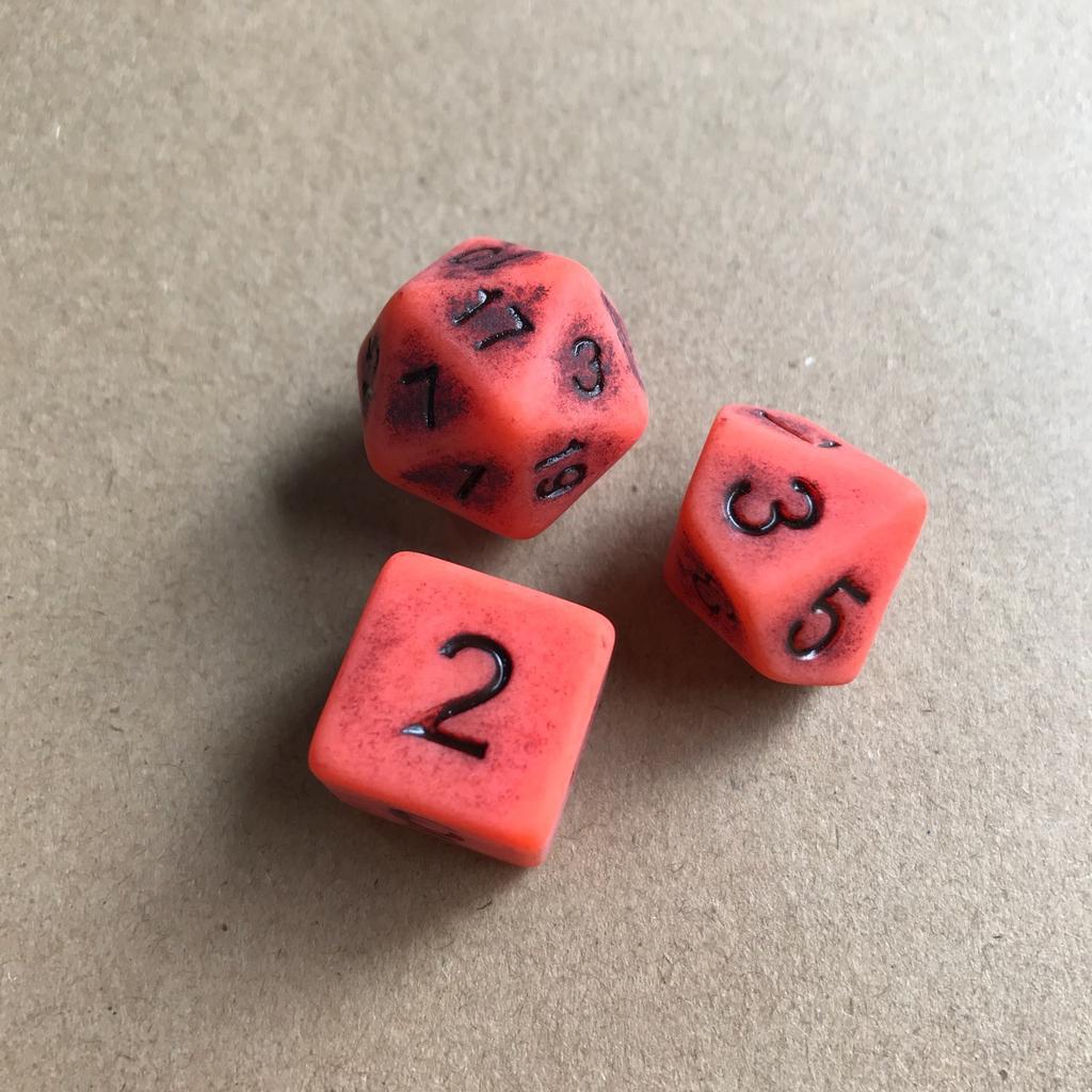 7pc/lot Digital Dice Set D4 D6 D8 D10 D12 D20 Colorful Polyhedral Dice for Entertainment Board Game