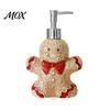 Bear Shape Soap Dispenser Christmas Ceramic Dispenser, Gingerbread Man House Liquid Hand Holiday Container, Refillable Shower Gel Lotion Bottle