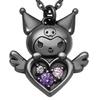 Gin No Sanrio Limited Edition Kuromi Heart Black Necklace Pendant Silver 925 Kuromi Merchandise for Women [Shinjuku Kura]