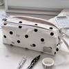 Durable Polka Dot Jewelry Bag Lightweight Large-capacity Black White Makeup Bag Multifunctional Portable Storage Bag Travel Use