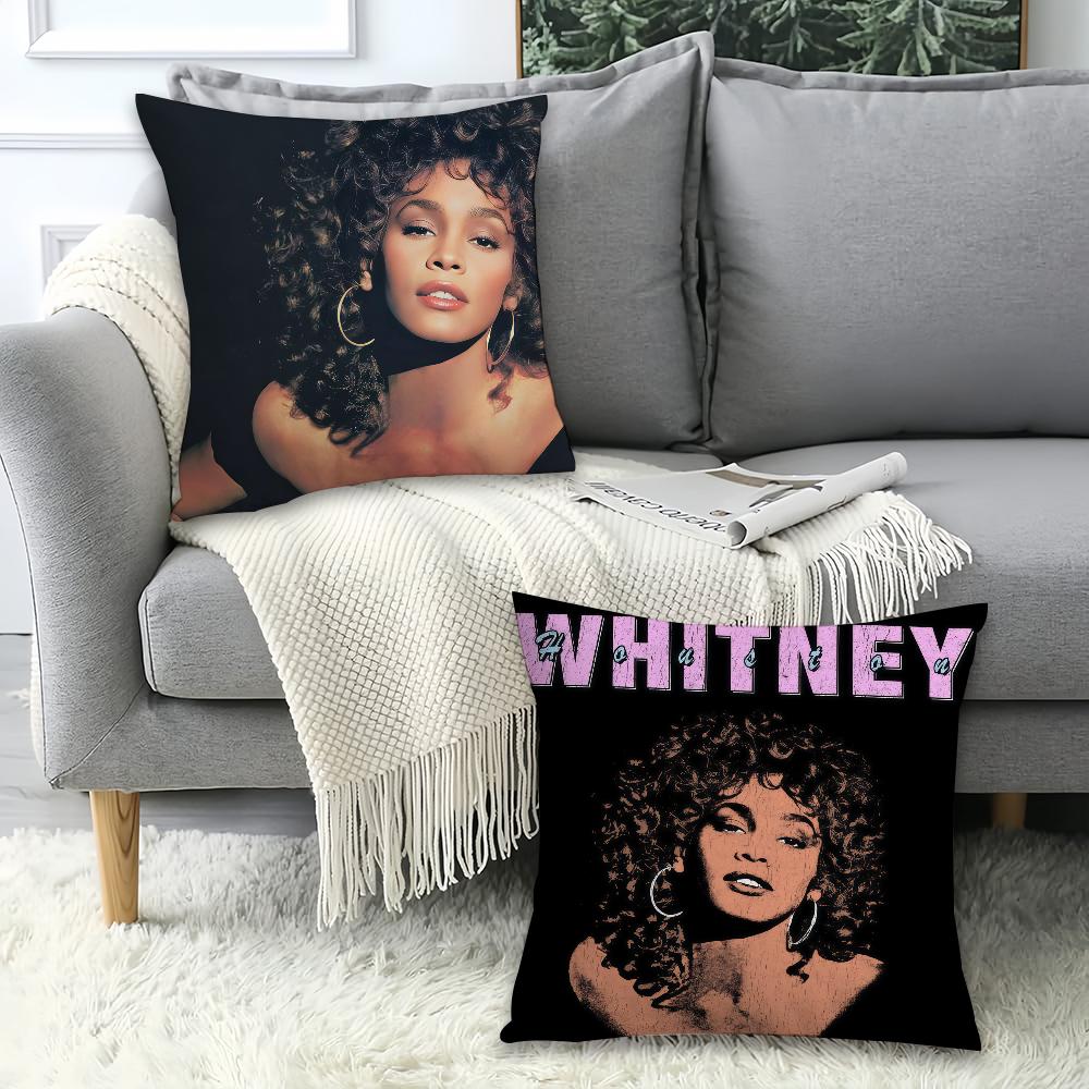 American Singer Whitney Houston Pillow Case Office Cushions Suitable For Sofa Car Bedroom Decorative Cushion Cover