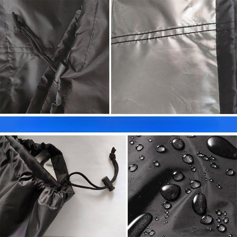 Schwarzer Polyester-Massagesesselbezug 210D Oxford-Gewebe UV- und kratzfest mit Spannverschluss Liegesessel Staubschutzabdeckung