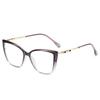 1.56 Aspheric Anti Blue Light Cat Eye Prescription Glasses With Degree Spring Leg Dioptric Glasses Women  0 -0.5 -0.75 To -6.0