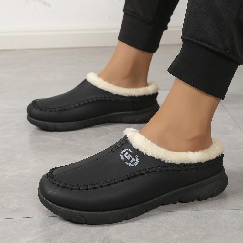 

Unisex Plush Fleece Lined Indoor Clog Slippers Cozy Warm Cotton House Shoes for Home Wear 39
