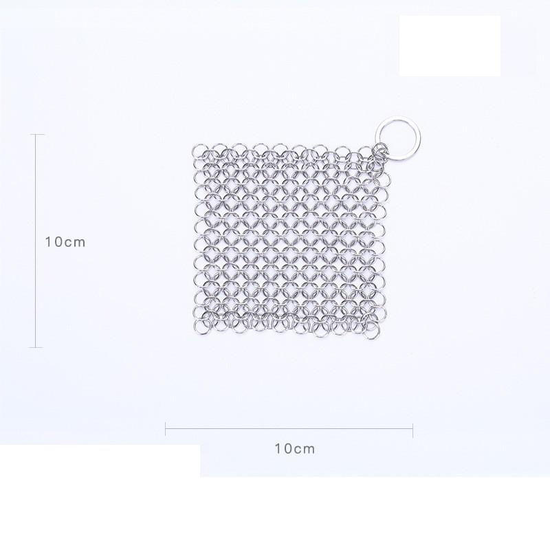 Anello per Pulizia Cucina Acciaio Inossidabile Catena Pulente Spugna a Maglia Metallica Rete per Padelle Utensili da Cucina Riutilizzabile Rete per Lavaggio Strumento di Pulizia