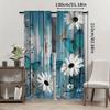 2pcs Rod Pocket Semi-Sheer Curtains - Polyester Pongee Floral and Butterfly Pattern - Modern Roller Embossed Drapes for Bedroom