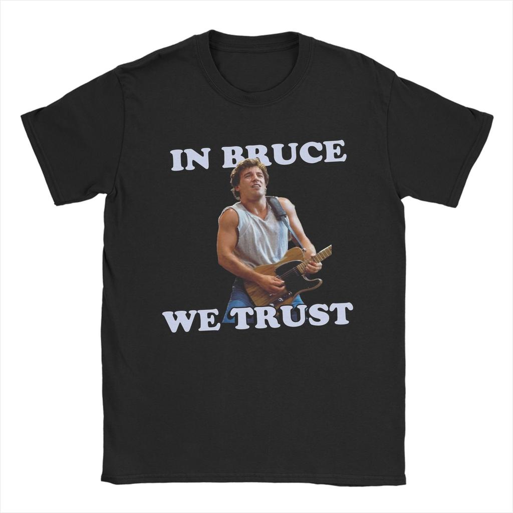 Men T-Shirt Bruce Springsteens Amazing 100% Cotton Tees Short Sleeve  T Shirts Round Collar Clothing 4XL 5XL 6XL