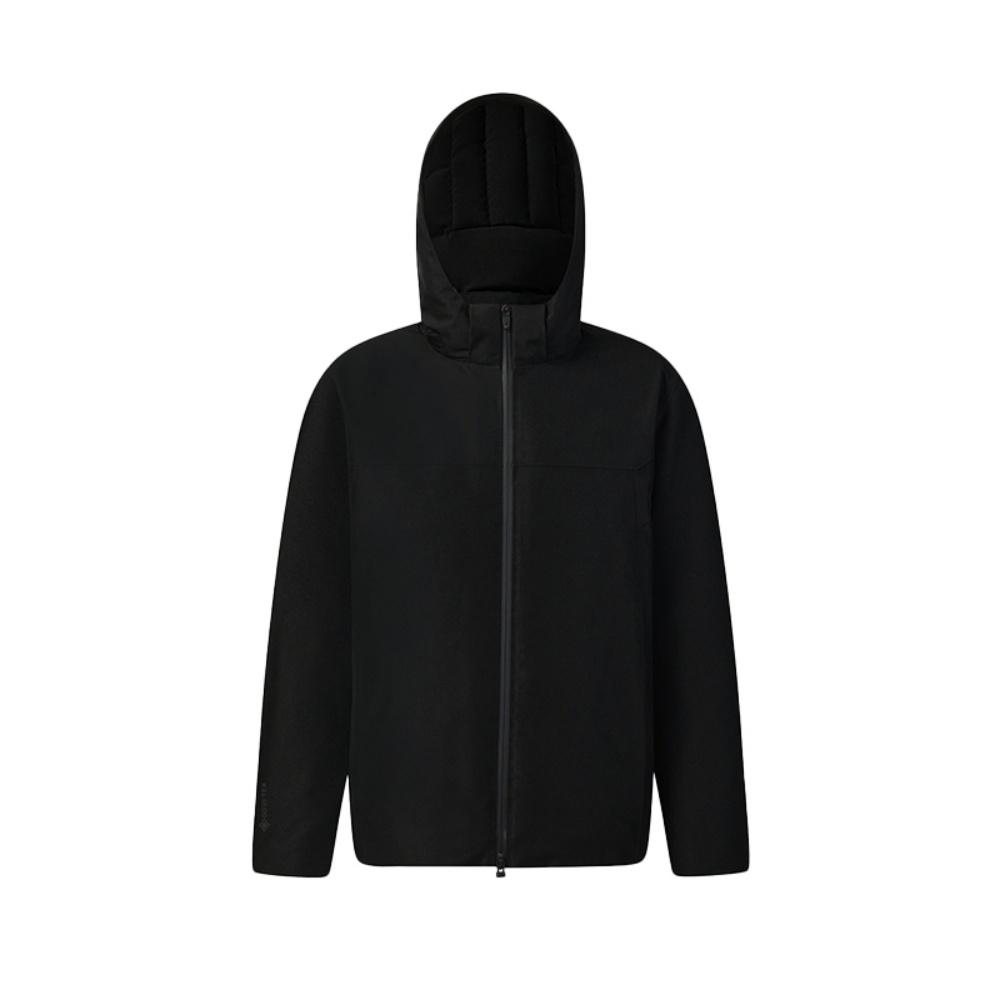 Fila Golf Series Fashion Simple Trendy Casual Sports Training Versatile Warm Comfortable Hooded Down Jacket Men Outerwear Deep-Black A11M545922FBK